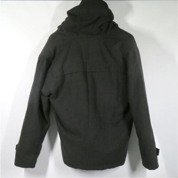 Hawke & Co Outfitters Gray Wool Blend Hooded Winter Jacket Coat Boys Size 18/20 - Picture 4 of 5